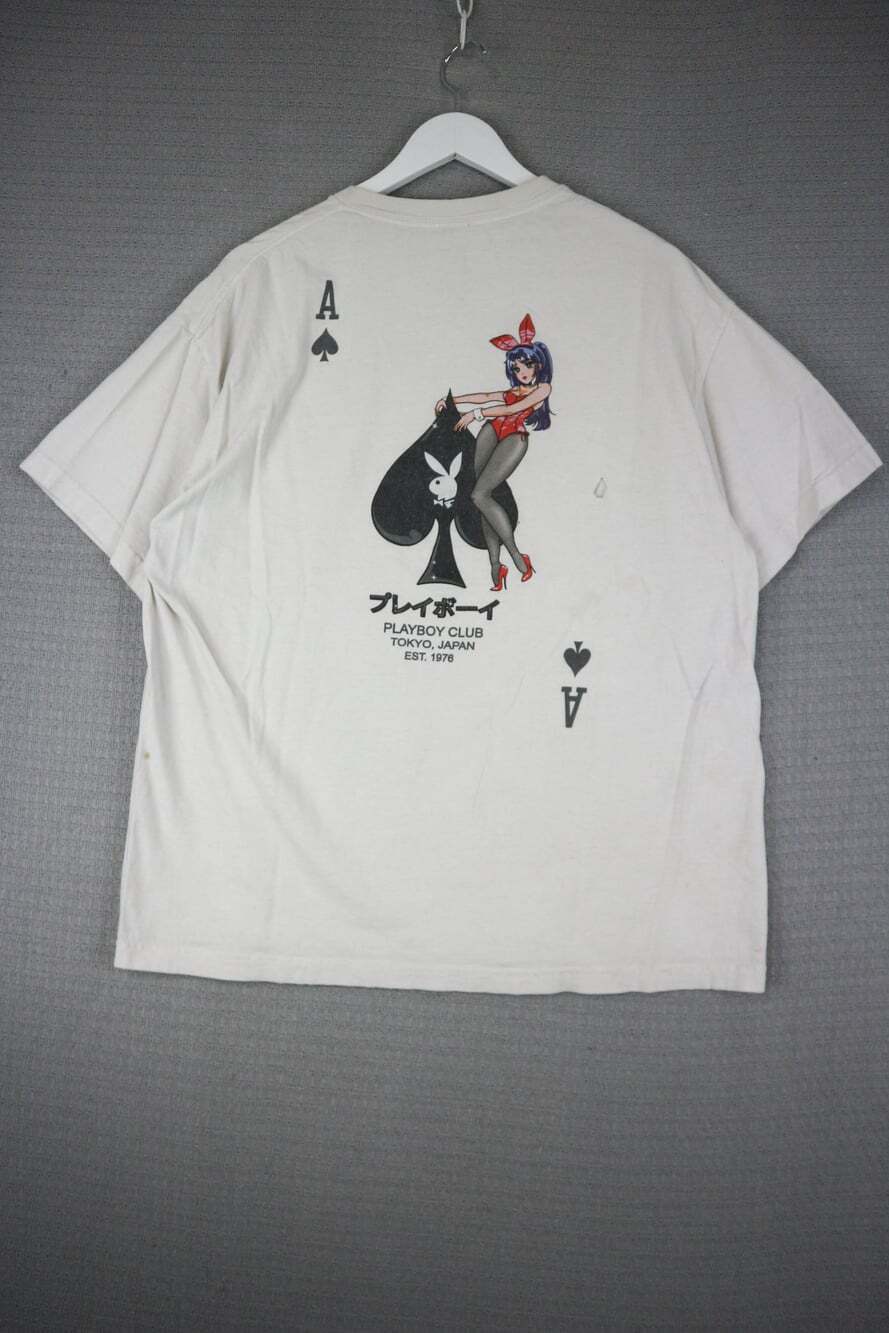 Playboy Club Tokyo Japan Anime Bunny T-Shirt White XL Graphic Tee as-is